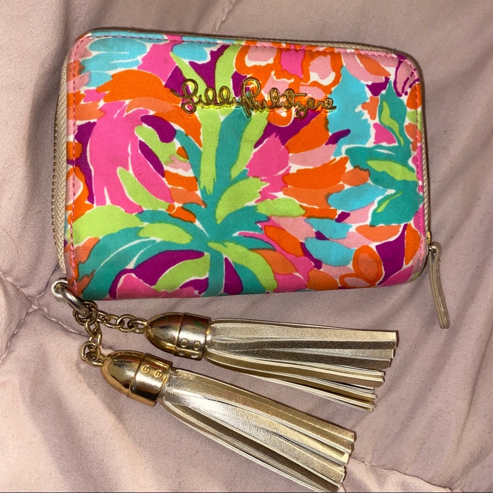 LILLY PULITZER print wallet full zipper